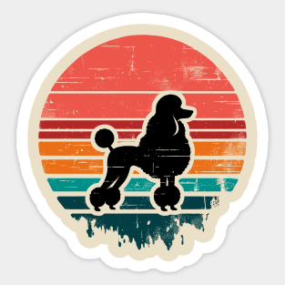 Vintage Retro Poodle Dog Classic Distressed Dog Lover Sticker